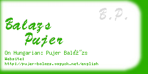 balazs pujer business card